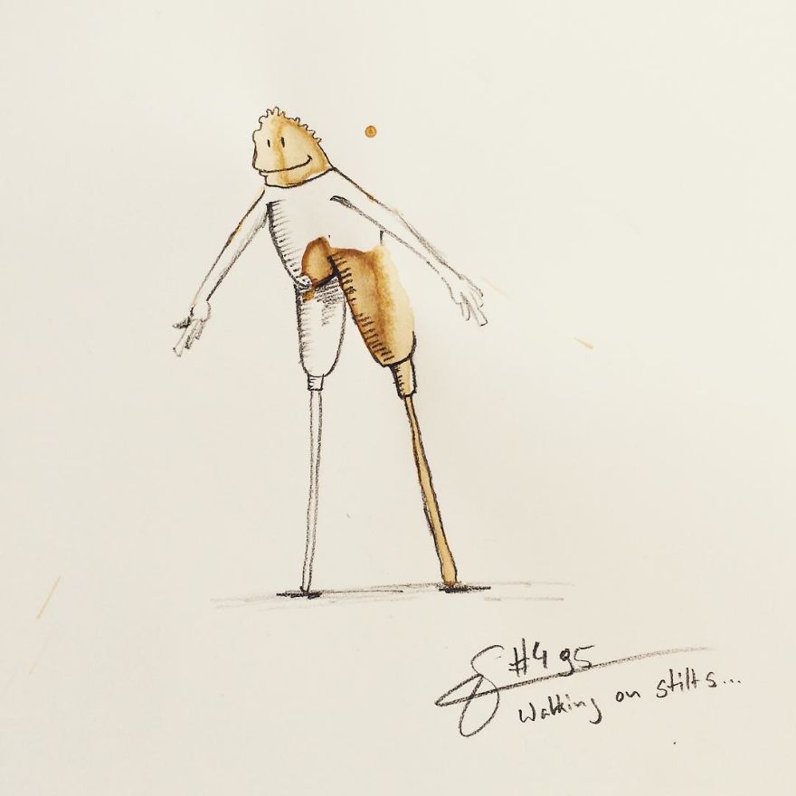 This Artist Imagines Monsters In Any Coffee Stain And The Result Is A Lot Of Fun (New Pics)