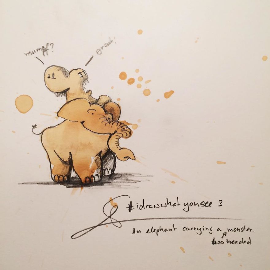 This Artist Imagines Monsters In Any Coffee Stain And The Result Is A Lot Of Fun (New Pics)