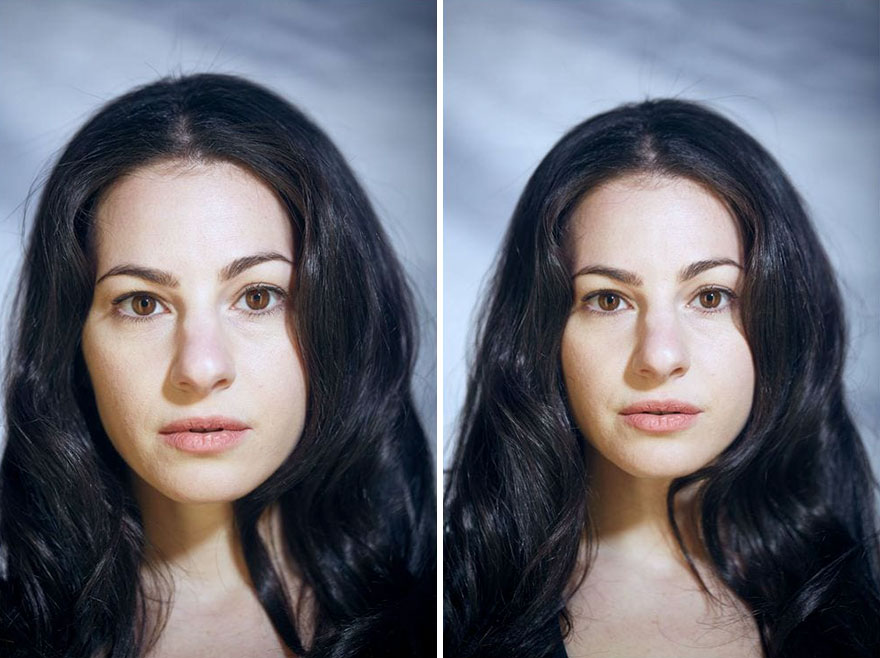 This Photographer Compared The Faces Of People When Posing With Clothes And Naked