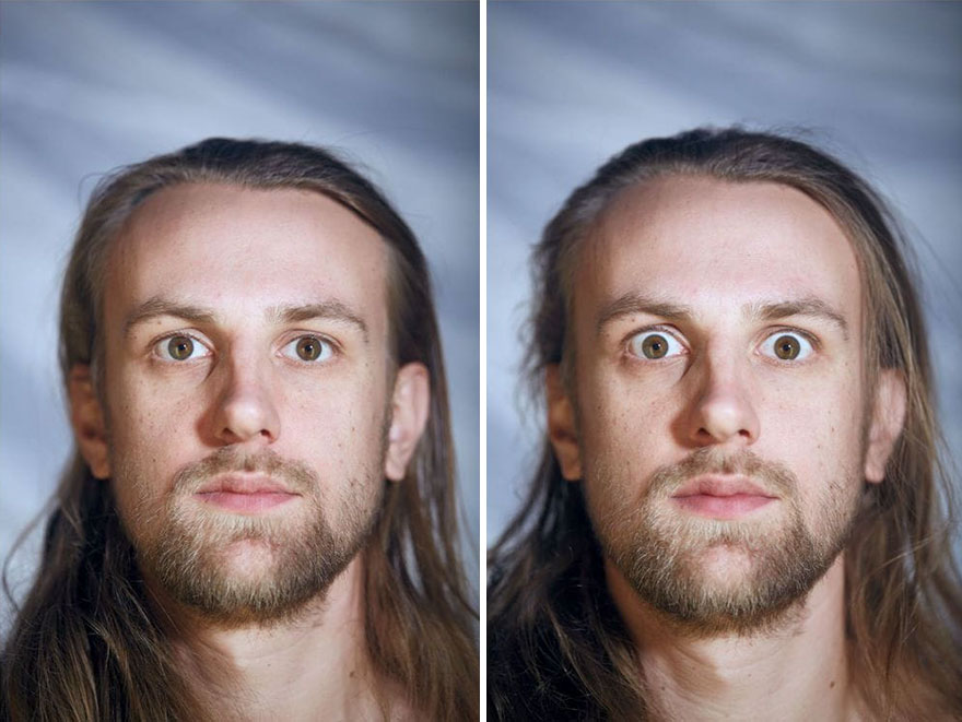 This Photographer Compared The Faces Of People When Posing With Clothes And Naked