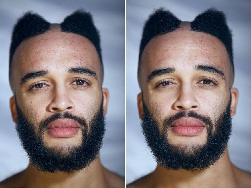 This Photographer Compared The Faces Of People When Posing With Clothes And Naked