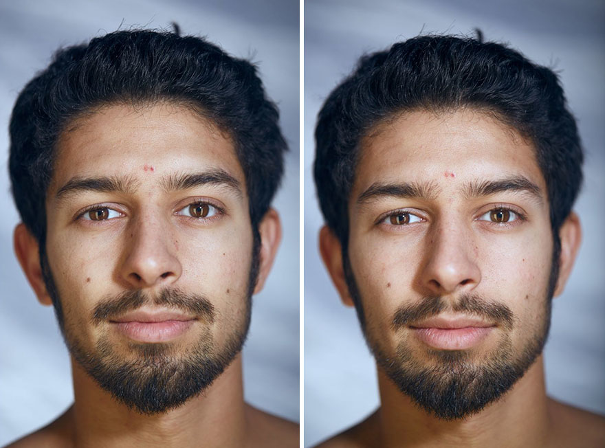 This Photographer Compared The Faces Of People When Posing With Clothes And Naked