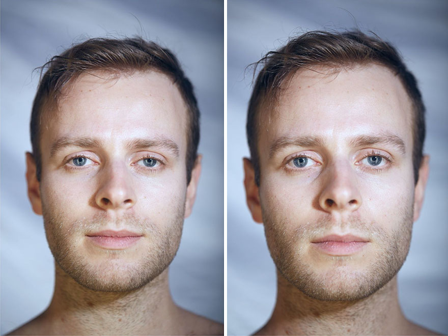 This Photographer Compared The Faces Of People When Posing With Clothes And Naked