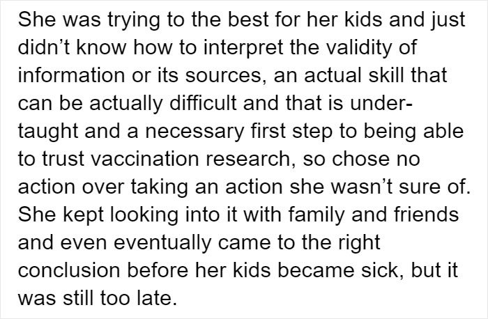 Someone Makes Fun Of Anti-Vaxx Mom Whose 7 Kids Got Sick, Gets Reminded She Abandoned The Movement