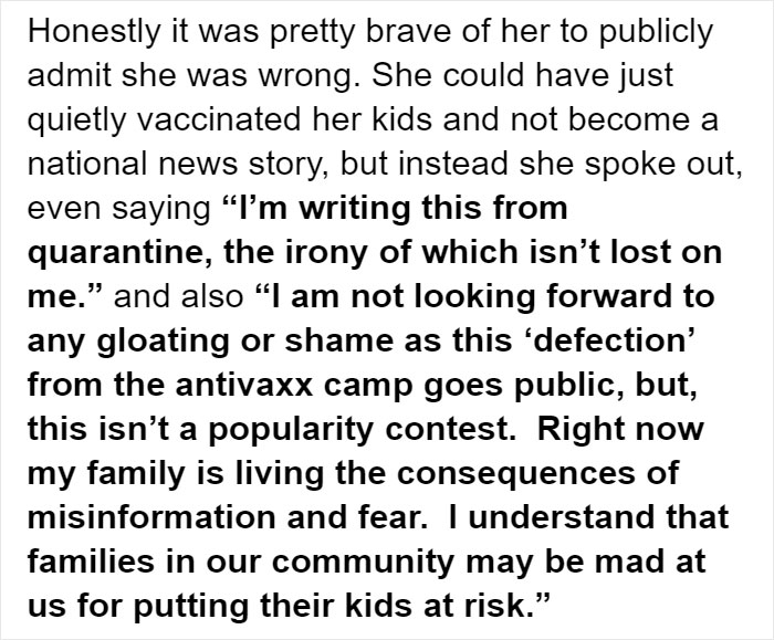 Someone Makes Fun Of Anti-Vaxx Mom Whose 7 Kids Got Sick, Gets Reminded She Abandoned The Movement Someone Makes Fun Of Anti-Vaxx Mom Whose 7 Kids Got Sick, Gets Reminded She Abandoned The Movement
