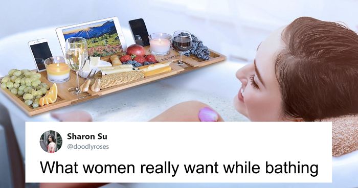 10 Hilarious Examples That Prove Bathtub Tray Designers Have No Idea What Women Do In The Bath
