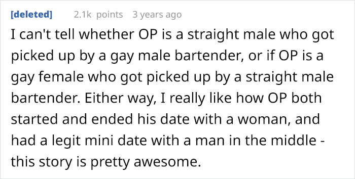 Guy Lies To Bartender About Being Alone When He Goes To Buy Wine For His Date, Ends Up Spending The Evening With Him