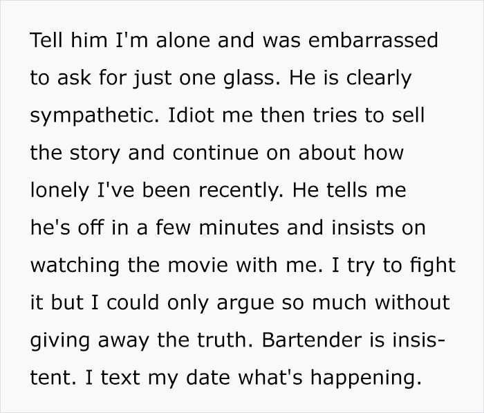 Guy Lies To Bartender About Being Alone When He Goes To Buy Wine For His Date, Ends Up Spending The Evening With Him Guy Lies To Bartender About Being Alone When He Goes To Buy Wine For His Date, Ends Up Spending The Evening With Him