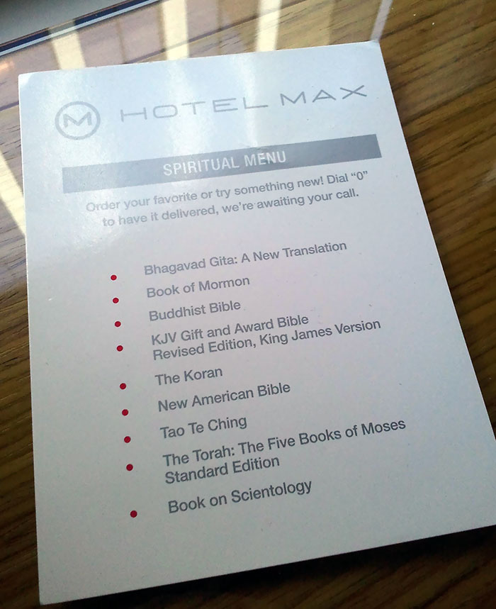 Found This Instead Of A Bible In My Hotel Room Today