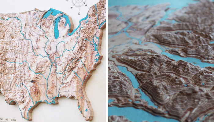 I Cut 3D Maps In Wood To Show How Incredibly Beautiful Our Planet Is