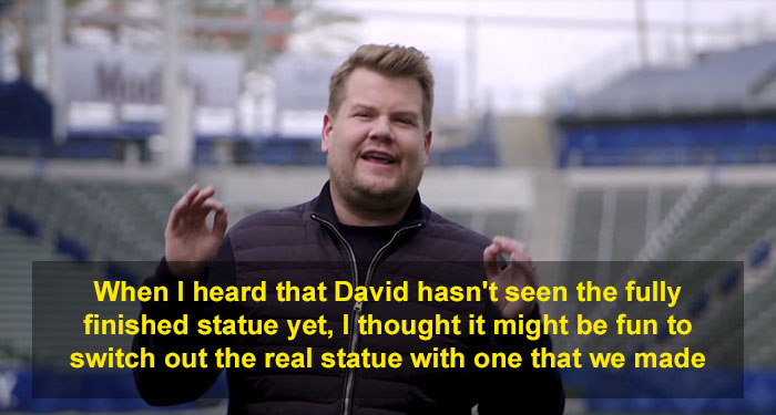 David Beckham Goes To See His Statue For The First Time, Doesn't Know It's Been Replaced By A Prank One David Beckham Goes To See His Statue For The First Time, Doesn't Know It's Been Replaced By A Prank One