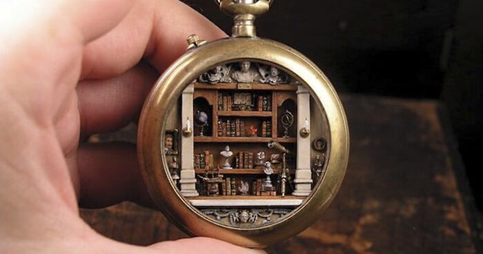 This Artist Turns Old Pocket Watches Into Miniature Worlds, And The Result Is Fascinating (28 Pics)