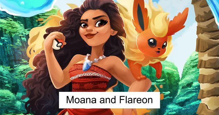 Artist Draws Disney Princesses Together With Their Eeevee Companions In This Crossover Art Series