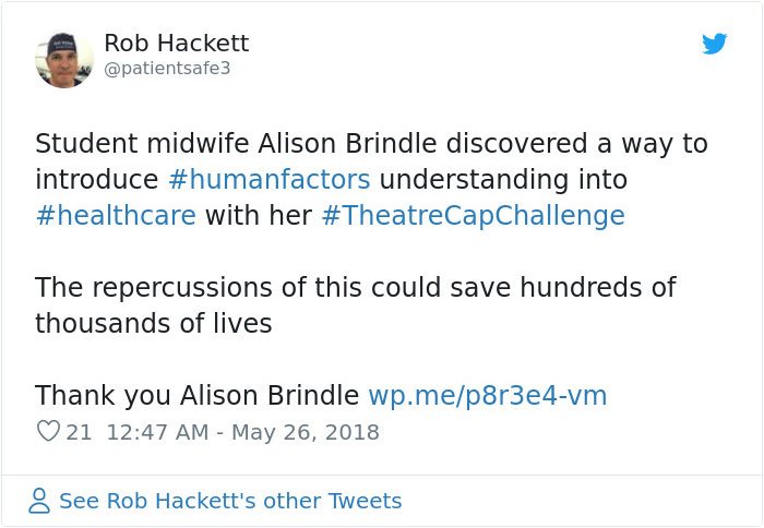 One Doctor's 'Awkward' Decision To Write His Name On His Scrub Cap Is Changing Safety In Hospitals Around The World One Doctor's 'Awkward' Decision To Write His Name On His Scrub Cap Is Changing Safety In Hospitals Around The World