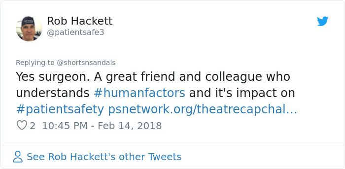 One Doctor's 'Awkward' Decision To Write His Name On His Scrub Cap Is Changing Safety In Hospitals Around The World One Doctor's 'Awkward' Decision To Write His Name On His Scrub Cap Is Changing Safety In Hospitals Around The World