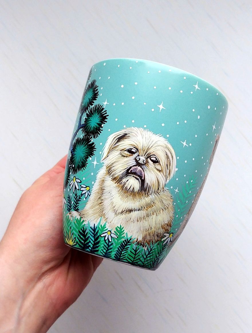 Cute Puppy Painted From Picture