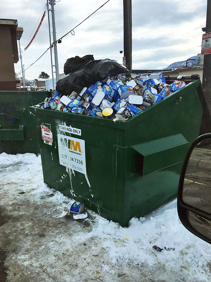 At Work We Had A Power Outage, $10,000 Worth Of Ice Cream Fits In One Dumpster