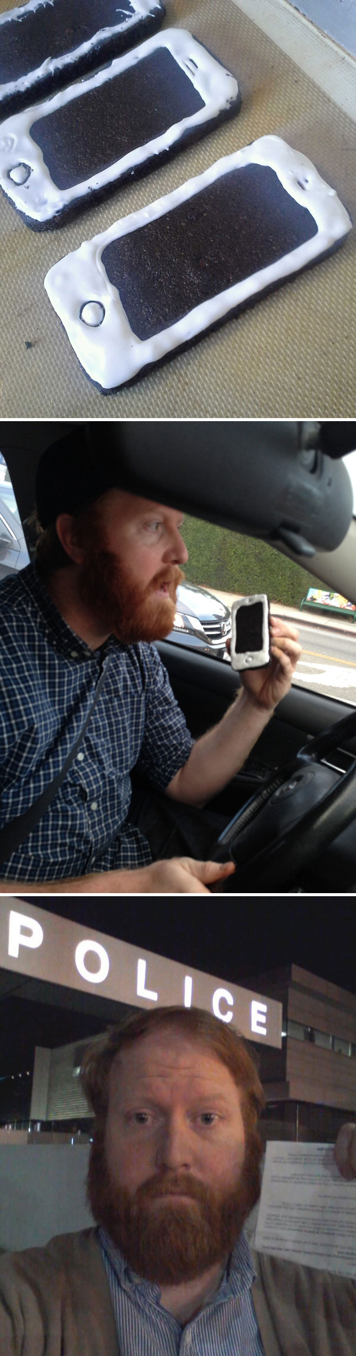 "Made iPhone Cookies To Trick Cops Into Pulling Me Over, I'll Just Take A Bite And Ask If Cookies Are Against The Law"