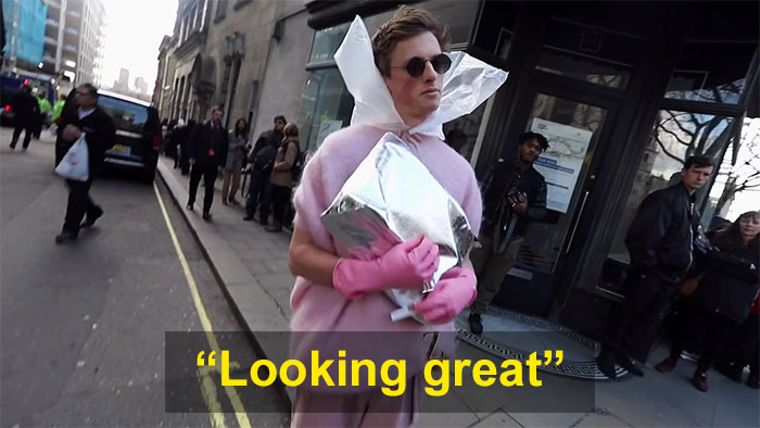 Guy Deliberately Dresses As Idiotically As Possible For London Fashion Week, Gets Greeted As A Celebrity Model