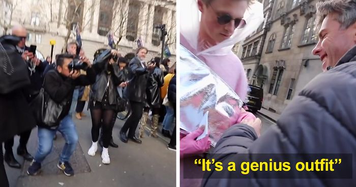 Guy Deliberately Dresses As Idiotically As Possible For London Fashion Week, Gets Greeted As A Celebrity Model