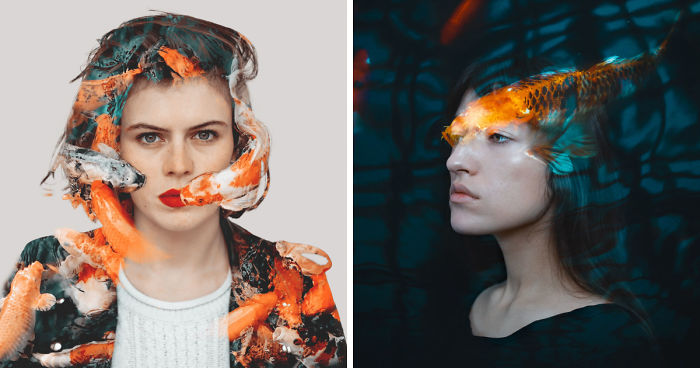 I Merge Two Worlds Into One Using Double Exposure Photography