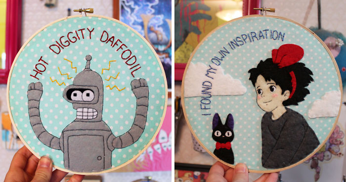 I’m Addicted To Making Embroidery Hoops Of Popular Animated Characters