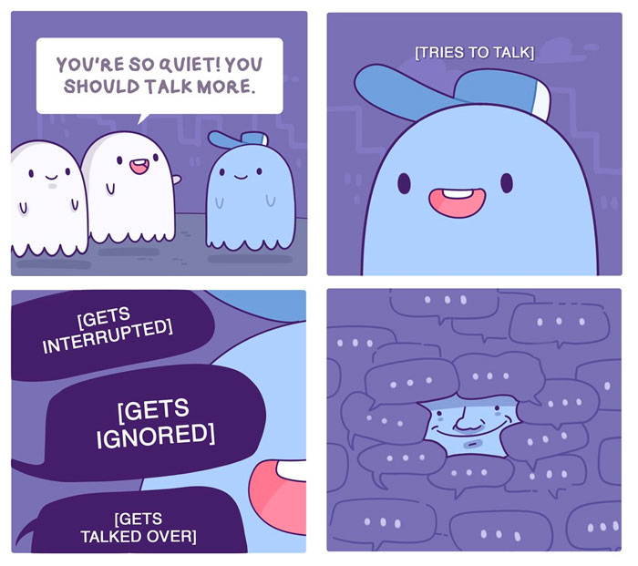 Talk much. Gets interrupted. i talk more. am i interrupting. interrupted getting caught fun.