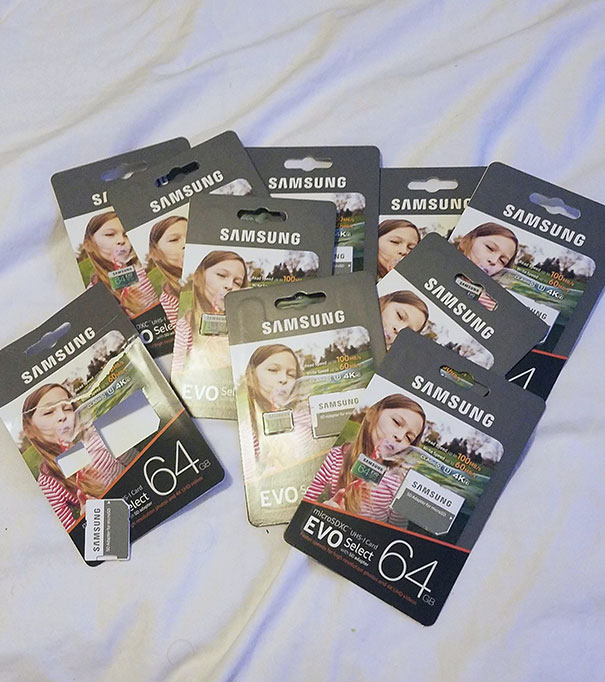 My Girlfriend Bought Me A Dash Cam For My Birthday And Not Knowing It Can Overwrite Old Footage, Bought Me Ten 64 GB SD Cards