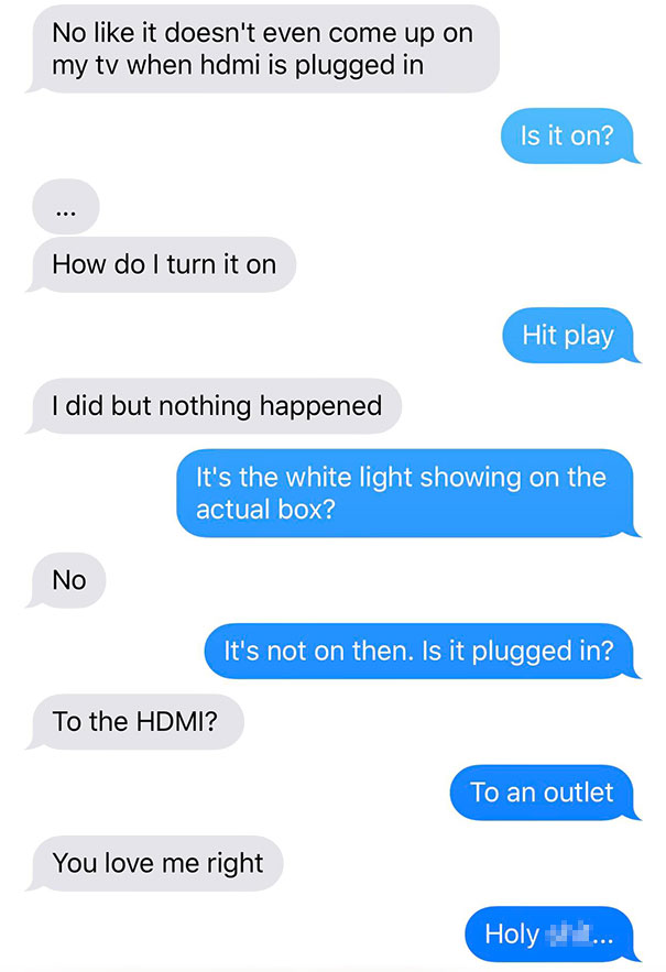 My Girlfriend Moved Into Her Dorm Yesterday And Was Having Trouble Setting Up The Apple TV I Bought Her...