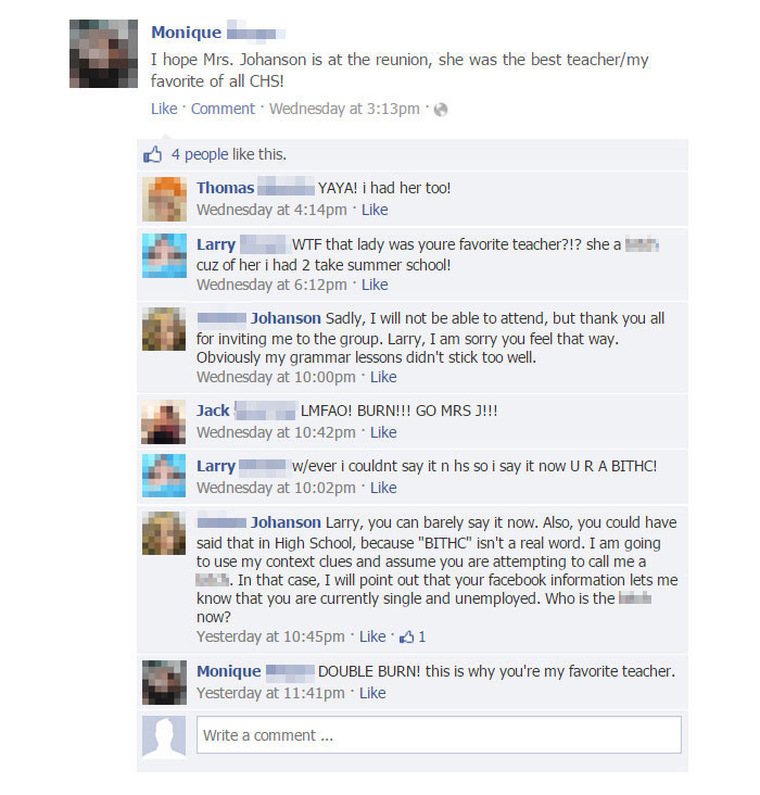 Ungrateful Student Insults His Former Teacher On Facebook, But This Teacher Roasts Him