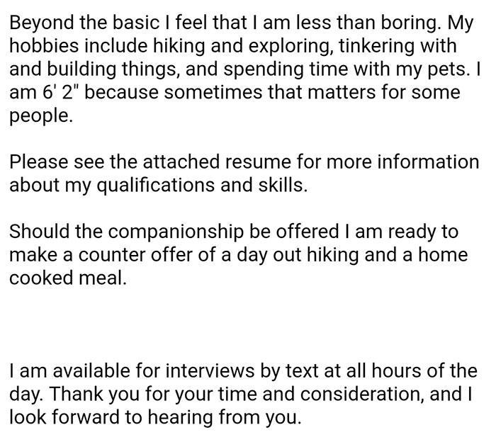 Girl Is Looking For A 'Fall Companion' On Tinder And This Guy Won Her Over By Sending An Extensive Resume