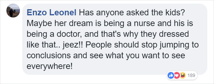 21 Reactions To 'Sexist' Photo Of Girl And Boy Wearing Nurse And Doctor Scrubs 21 Reactions To 'Sexist' Photo Of Girl And Boy Wearing Nurse And Doctor Scrubs