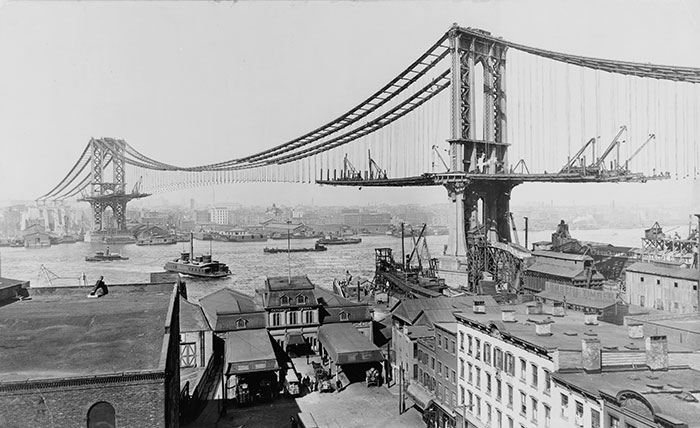 Manhattan Bridge In New York City, U.S.