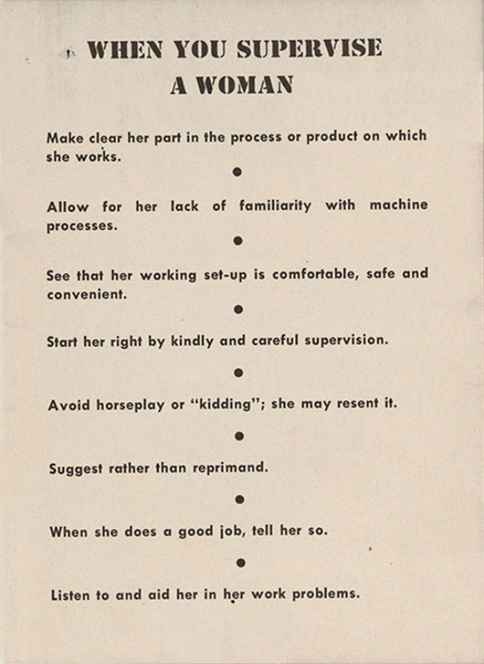 This Guide From The 1940s Told Male Bosses How To Deal With Women Employees This Guide From The 1940s Told Male Bosses How To Deal With Women Employees