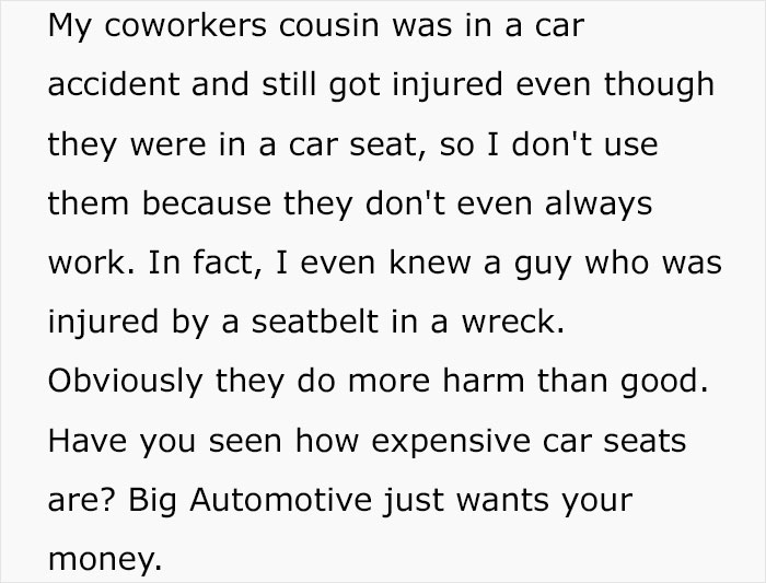 Person Says He Always Trolls Anti-Vaxxers By Using A Car Seat Analogy And People Love The Logic Behind It