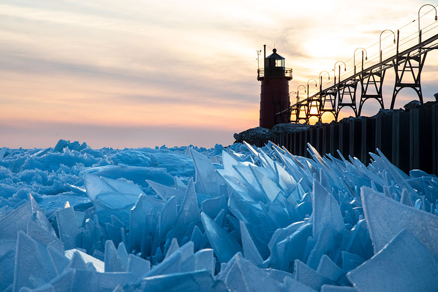 Frozen Lake Michigan Shatters Into Millions Of Pieces And Results In Surreal Imagery Frozen Lake Michigan Shatters Into Millions Of Pieces And Results In Surreal Imagery