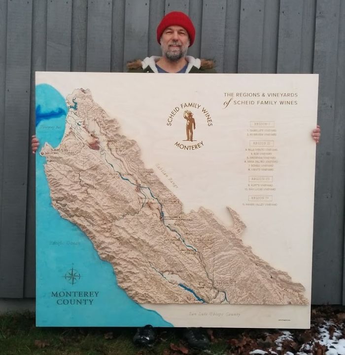 I Cut 3D Maps In Wood To Show How Incredibly Beautiful Our Planet Is