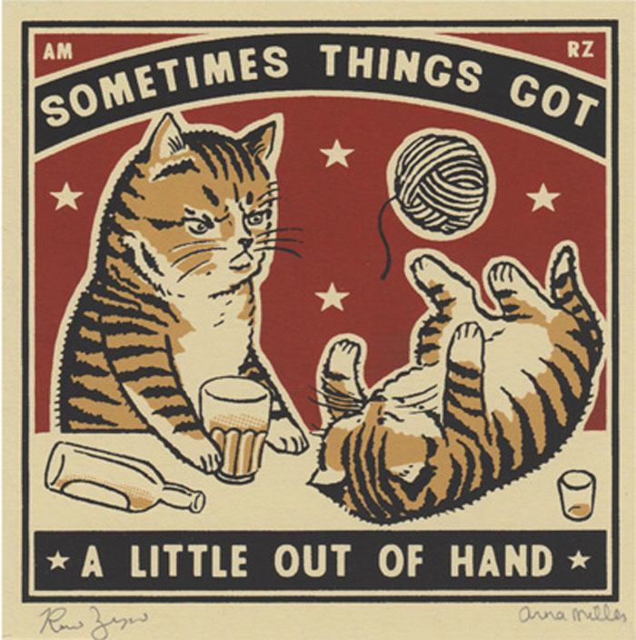 Matchbox Art Featuring Drunk Cats Getting Into Funny And Embarrassing Situations In A Bar Matchbox Art Featuring Drunk Cats Getting Into Funny And Embarrassing Situations In A Bar