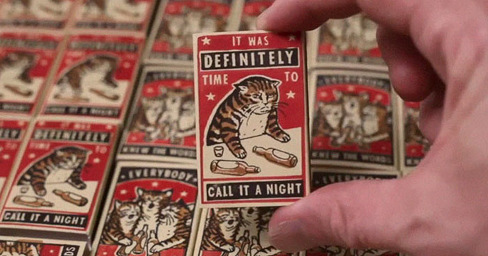 Matchbox Art Featuring Drunk Cats Getting Into Funny And Embarrassing Situations In A Bar