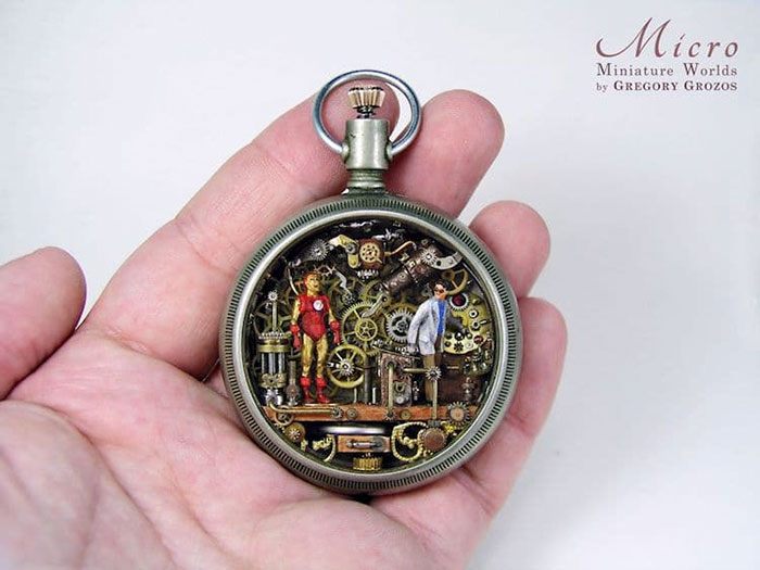 Detailed-Miniature-Worlds-Antique-Pocket-Watches-Micro-Gregory-Grozos