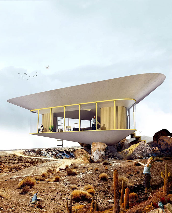 Summer House Designed With A Pool On Its Roof Can Be As Open Or As Closed As The Homeowner Desires