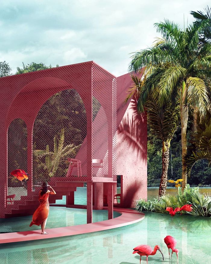 Summer House Designed With A Pool On Its Roof Can Be As Open Or As Closed As The Homeowner Desires