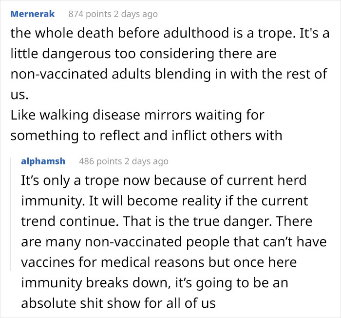 Anti-Vaxx Mom Asks How To Stop Her Son From Getting Vaccines When He Turns 18, Gets Shut Down In The Comments Anti-Vaxx Mom Asks How To Stop Her Son From Getting Vaccines When He Turns 18, Gets Shut Down In The Comments
