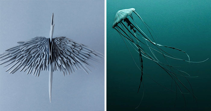 19 Different Artists Created Paper Art Pieces Using Only One Color Each