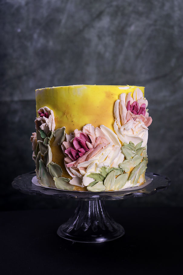 I Taught Myself To Paint Cakes With Palette Knives And Buttercream For My New Year's Resolution I Taught Myself To Paint Cakes With Palette Knives And Buttercream For My New Year's Resolution