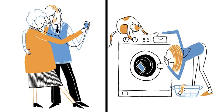 My 37 Illustrations That Show How Our Lives Look Like Among Phones, Tablets And Notebooks
