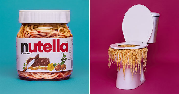 I Created A Pop Art Series Combining Spaghetti With Everyday Objects