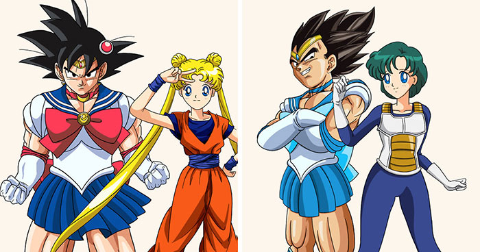 My Boyfriend Illustrated A Crossover Between Dragon Ball Z And Sailor Moon