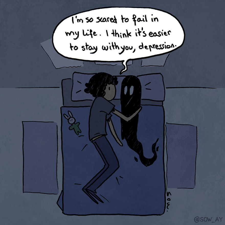 I Explain What My Depression And Anxiety Feels Like Through These Comics (New Pics)