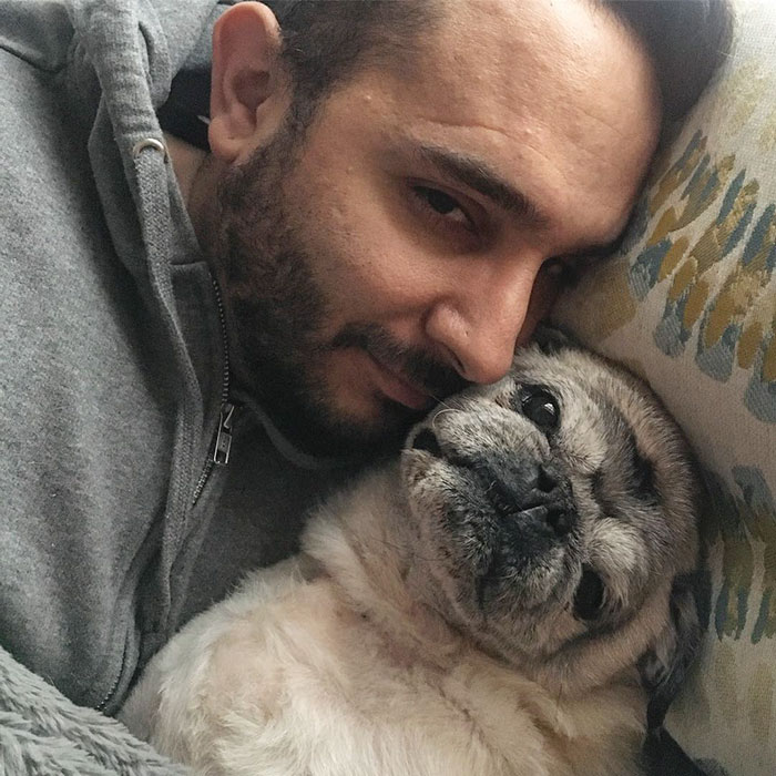 This Dog Has Separation Anxiety And Can't Sleep Without His Human, So The Owner Bought Him A Mannequin